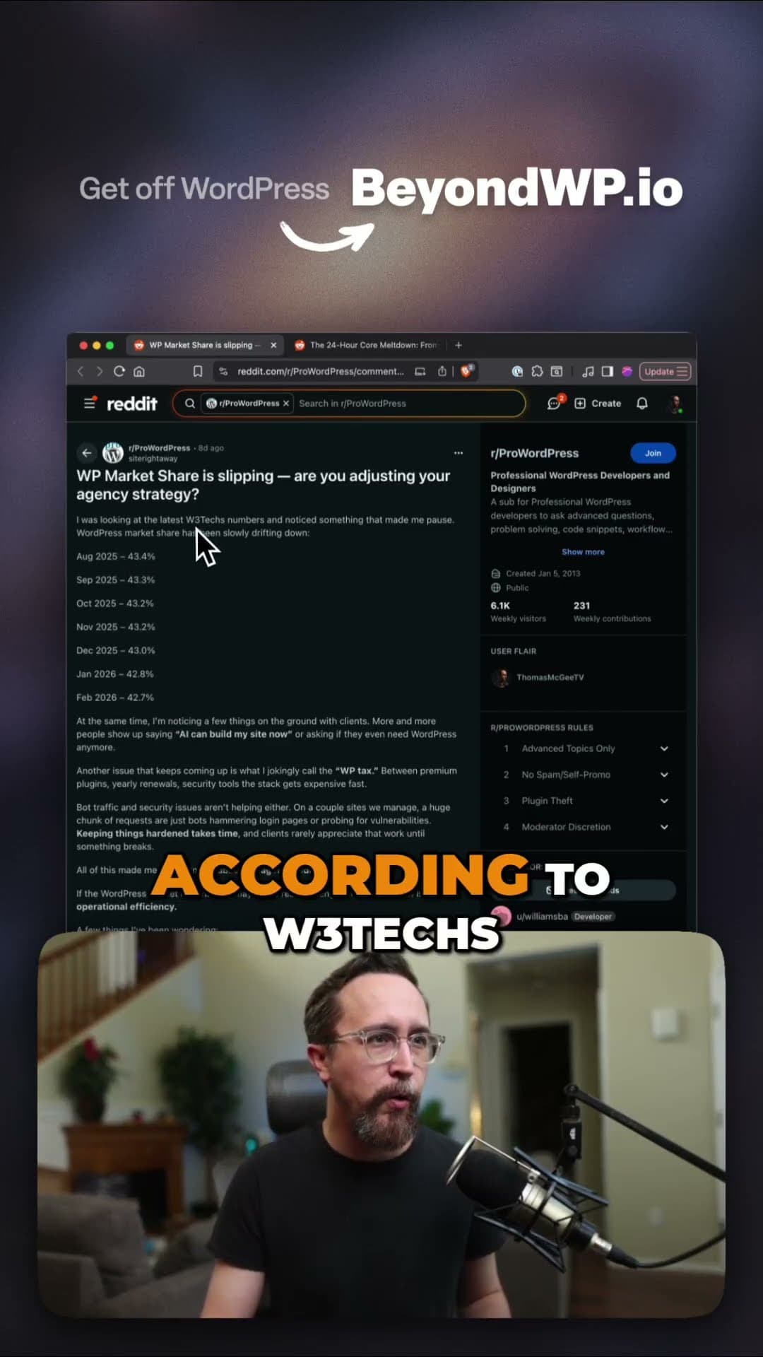 The reason WordPress is losing market share
