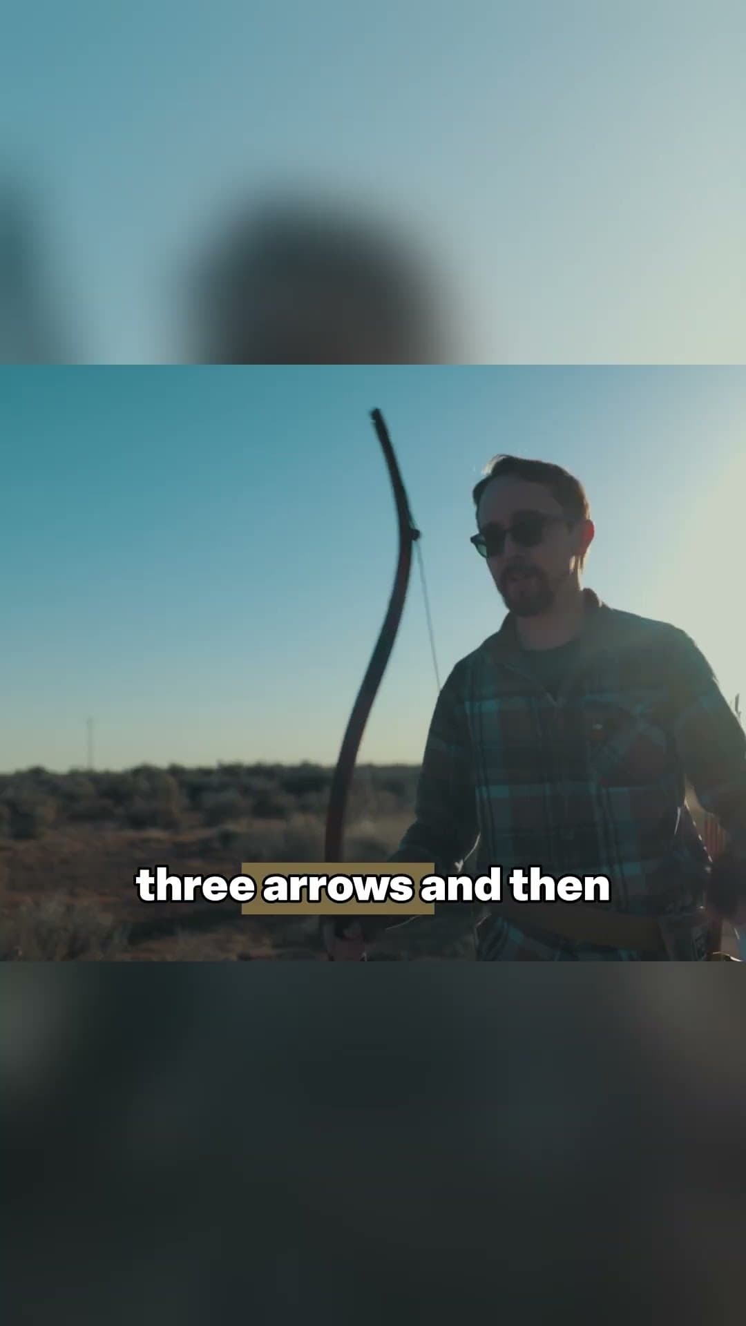 Holding Three Arrows to Practice Shooting Quicker