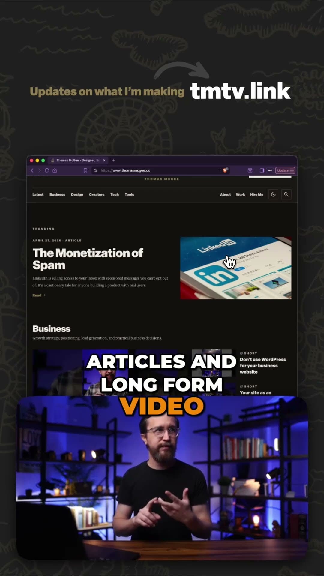 Organizing content on a content-driven website