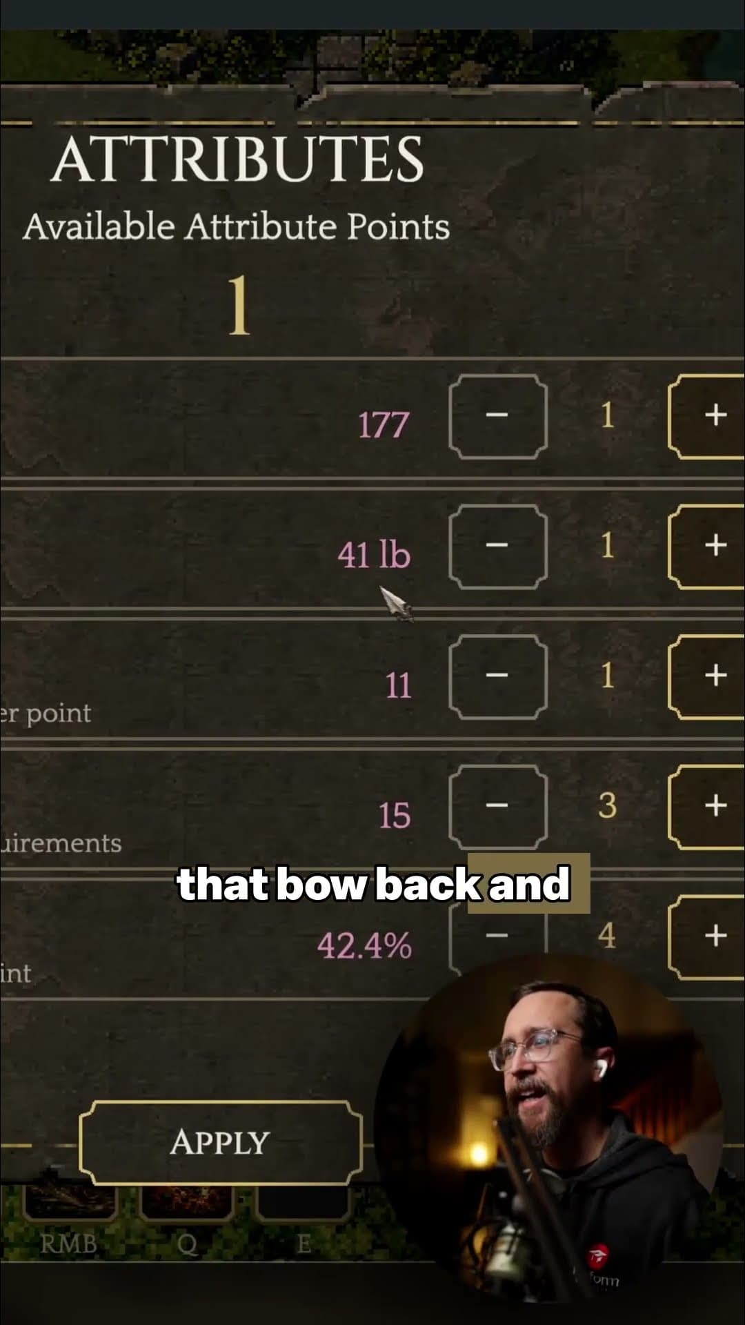 Giving an Archery RPG Its Own Character Attributes