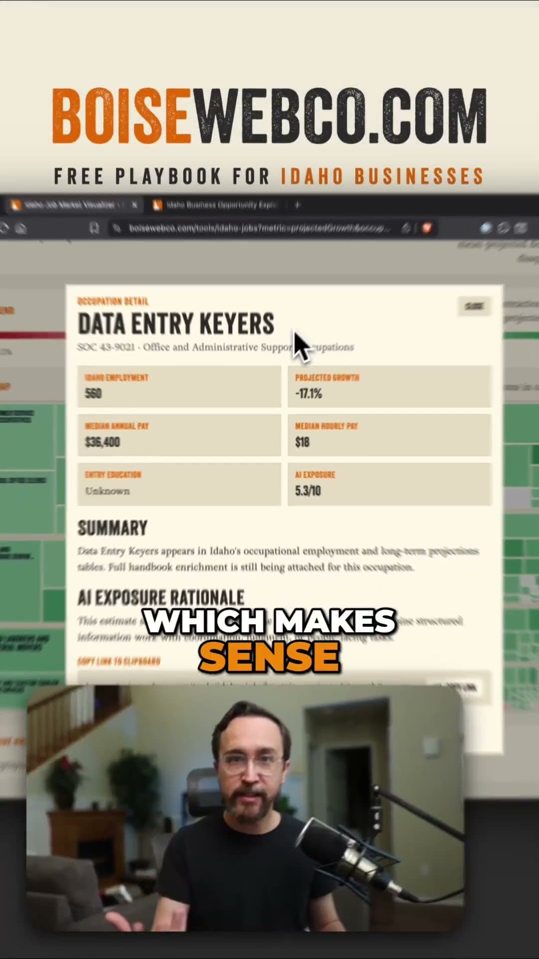 Growing vs shrinking jobs in Idaho