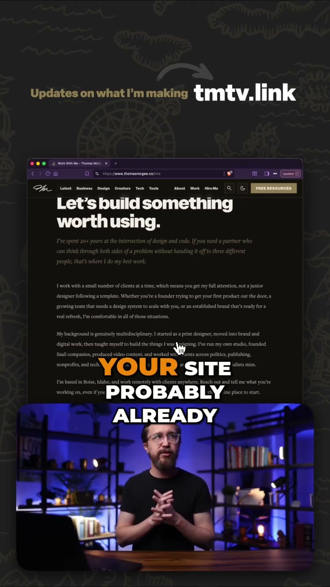 A better approach to a "hire me" page