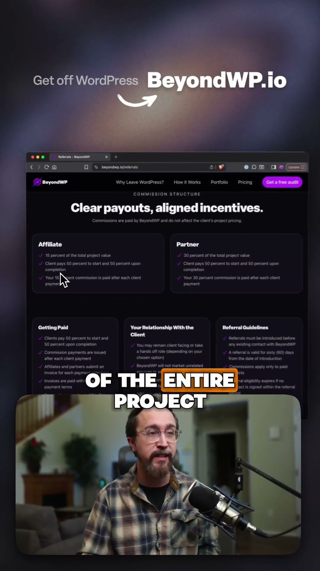 Get your clients off WordPress and earn