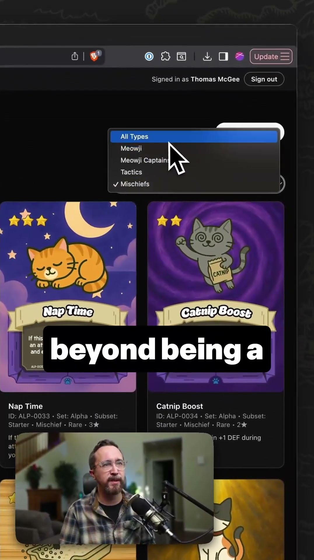 Managing the cards/designs in my TCG