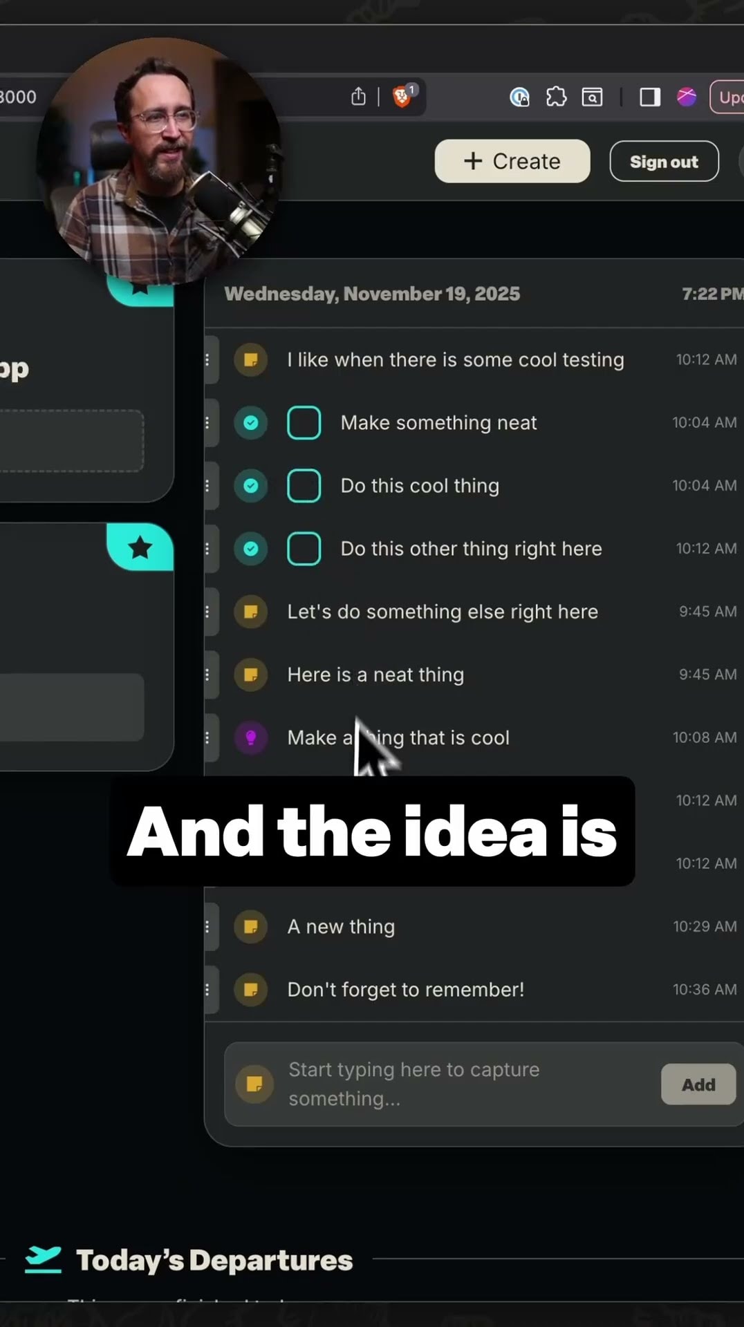 Reviewing things you’ve completed throughout the day
