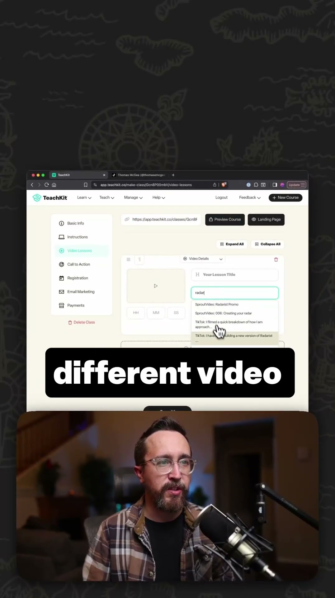 Create an online course from TikTok videos